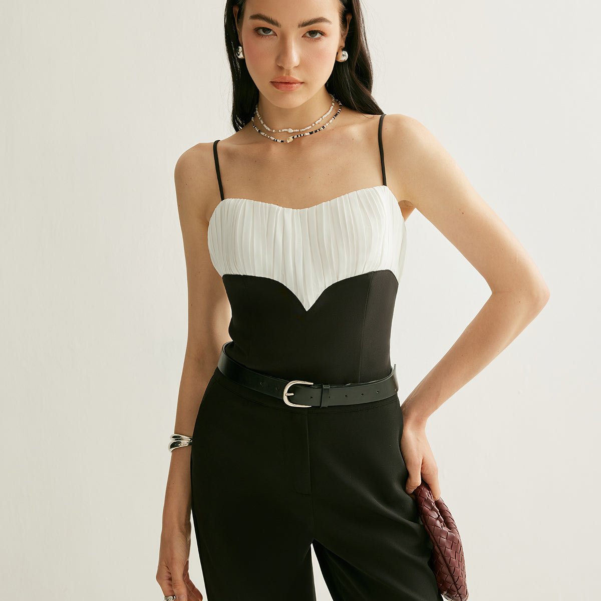 Kontrast Biyeli Ayarlanabilir Askılı Atlet