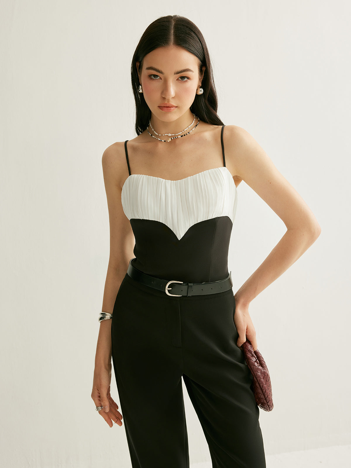 Kontrast Biyeli Ayarlanabilir Askılı Atlet