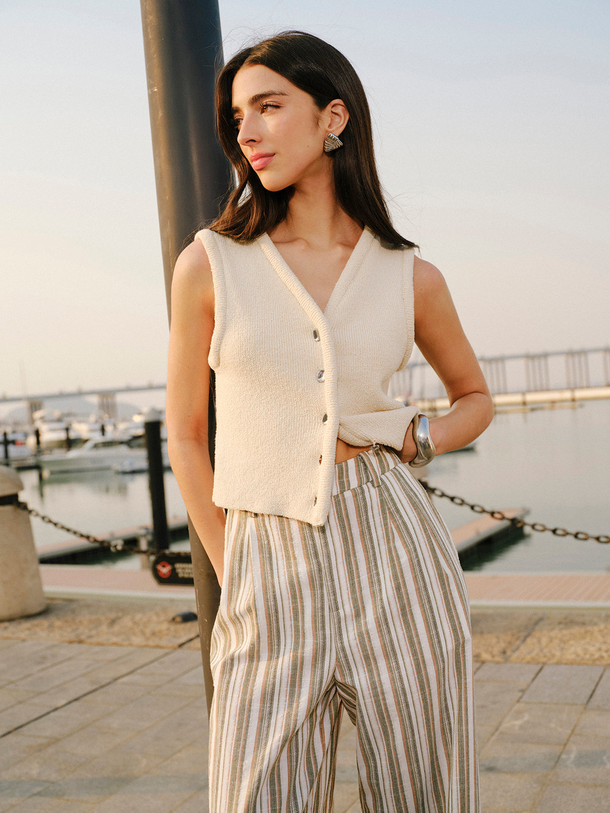 Önü Düğmeli Kazak Yelek