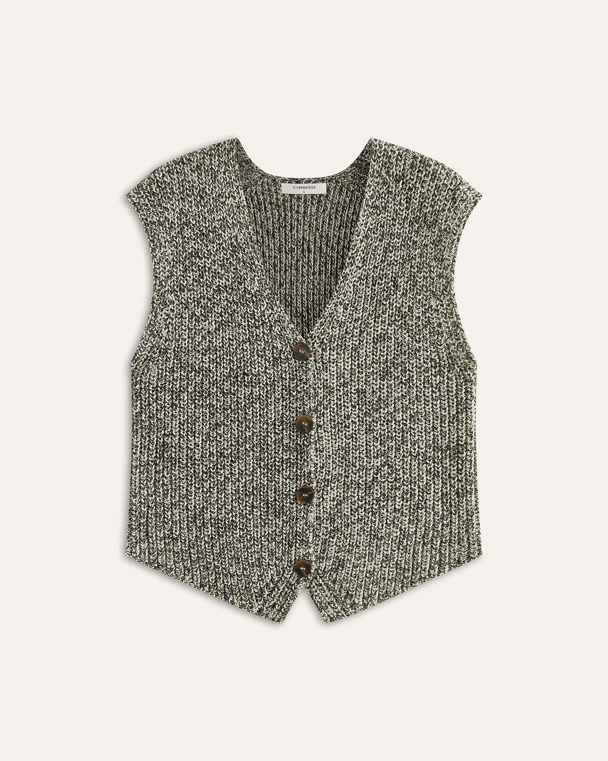 Önden Düğmeli Triko Yelek