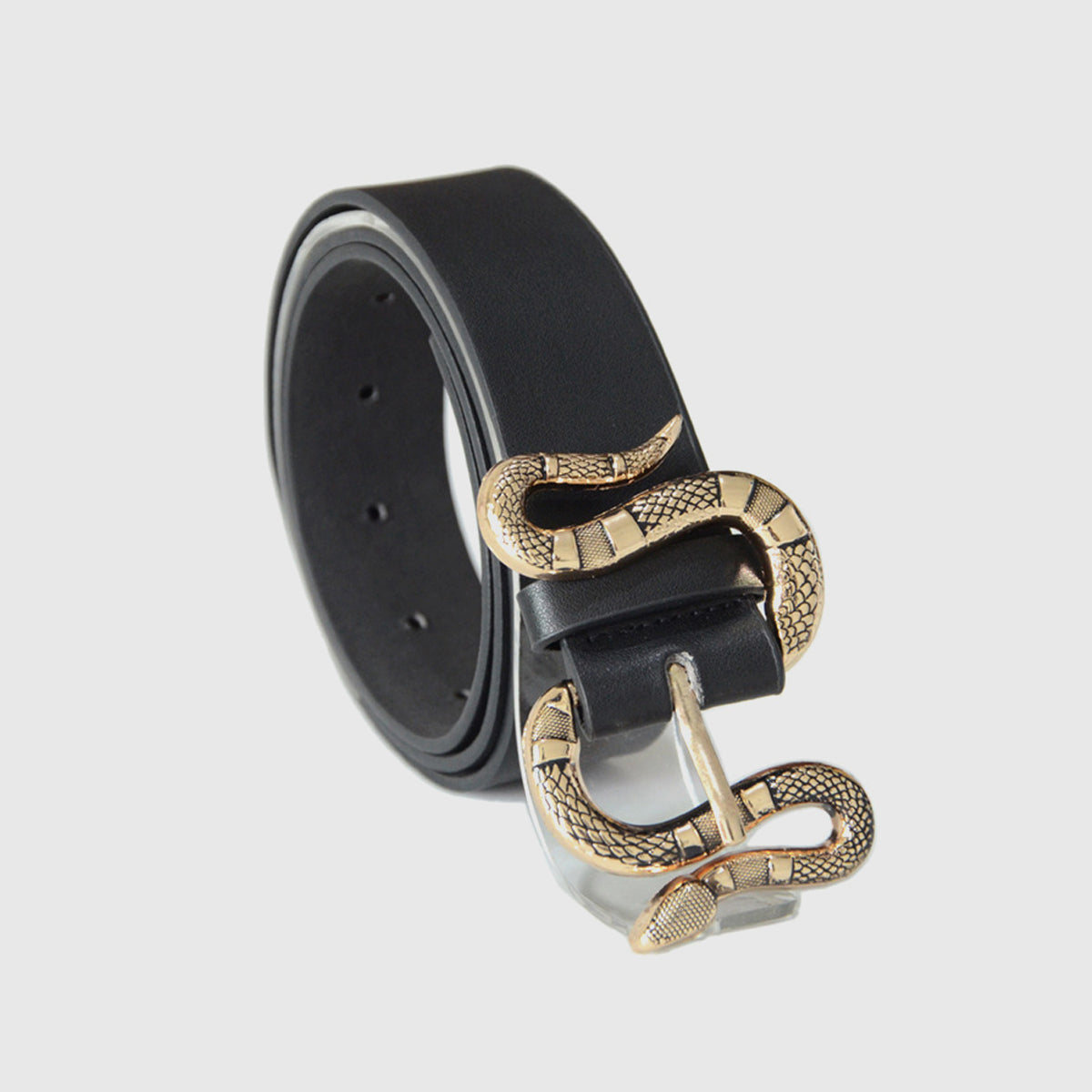 Yılan Tokalı Deri Kemer