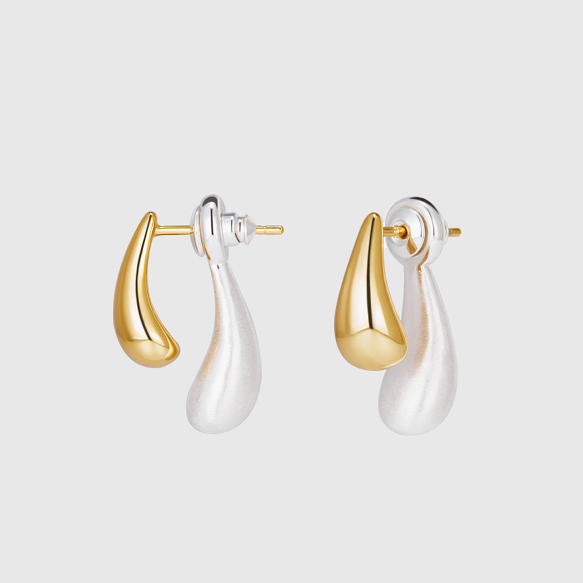 İki Renkli Damla Küpe