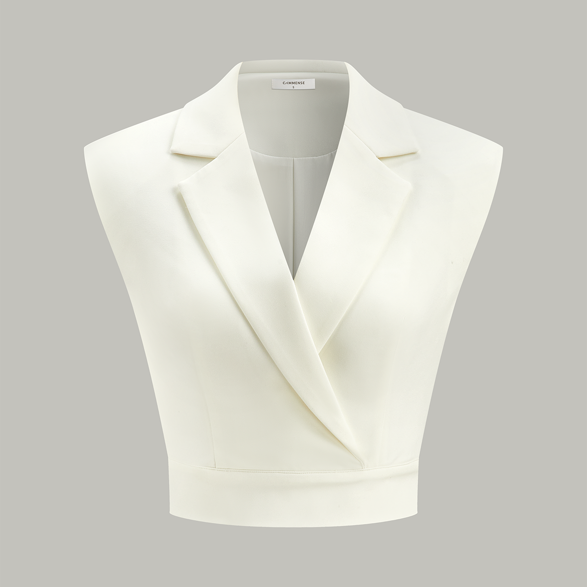 Kısa Kesim Geniş Omuzlu Bel Toparlayan Blazer Yelek