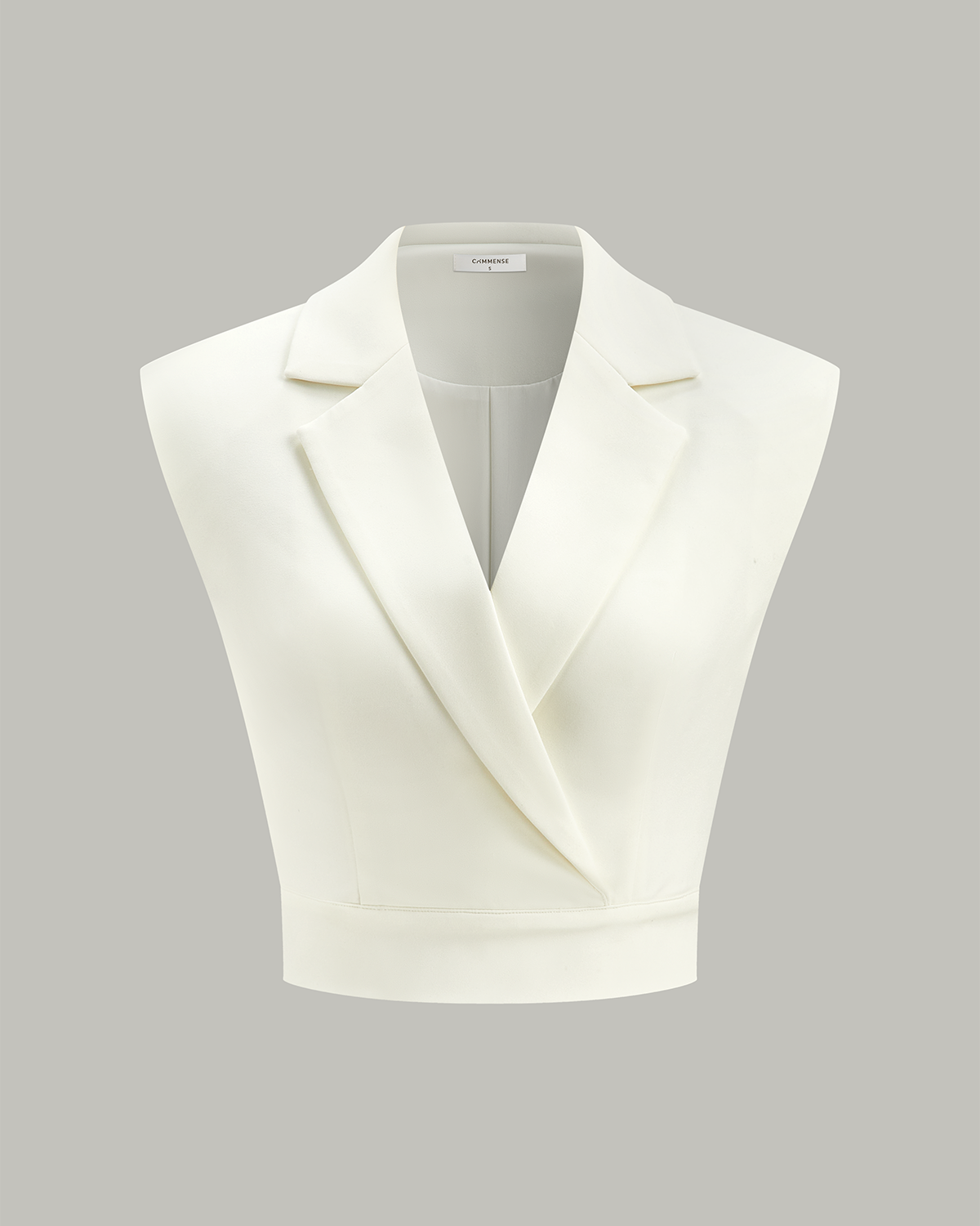 Kısa Kesim Geniş Omuzlu Bel Toparlayan Blazer Yelek