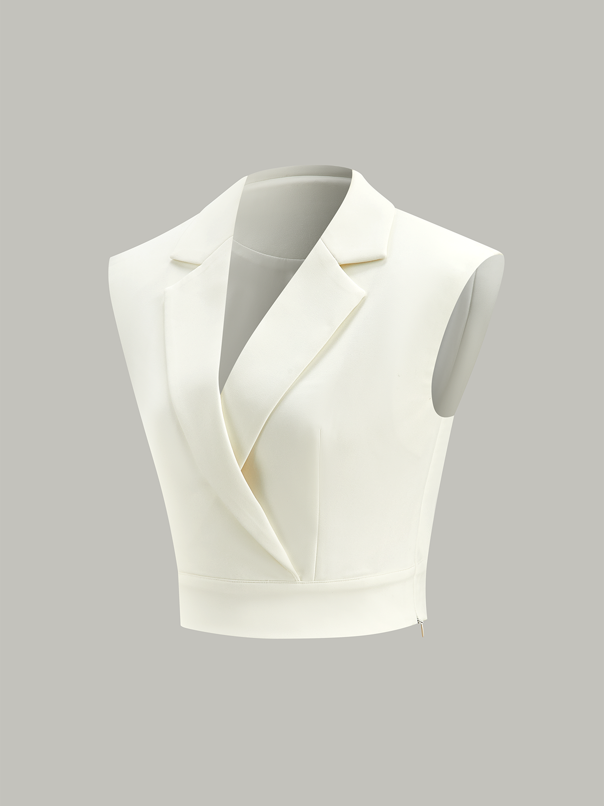 Kısa Kesim Geniş Omuzlu Bel Toparlayan Blazer Yelek