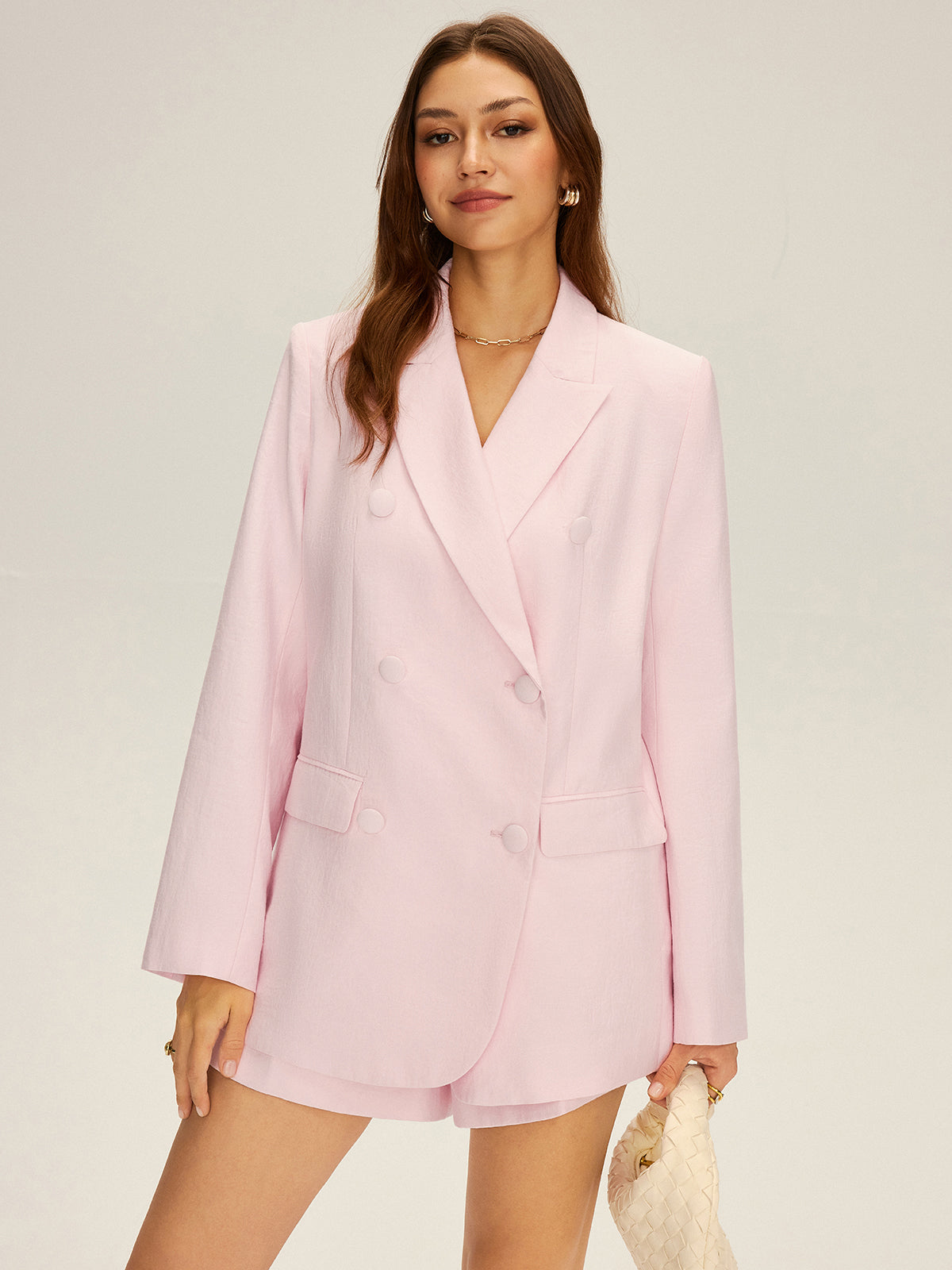 Çift Düğmeli Oversize Blazer