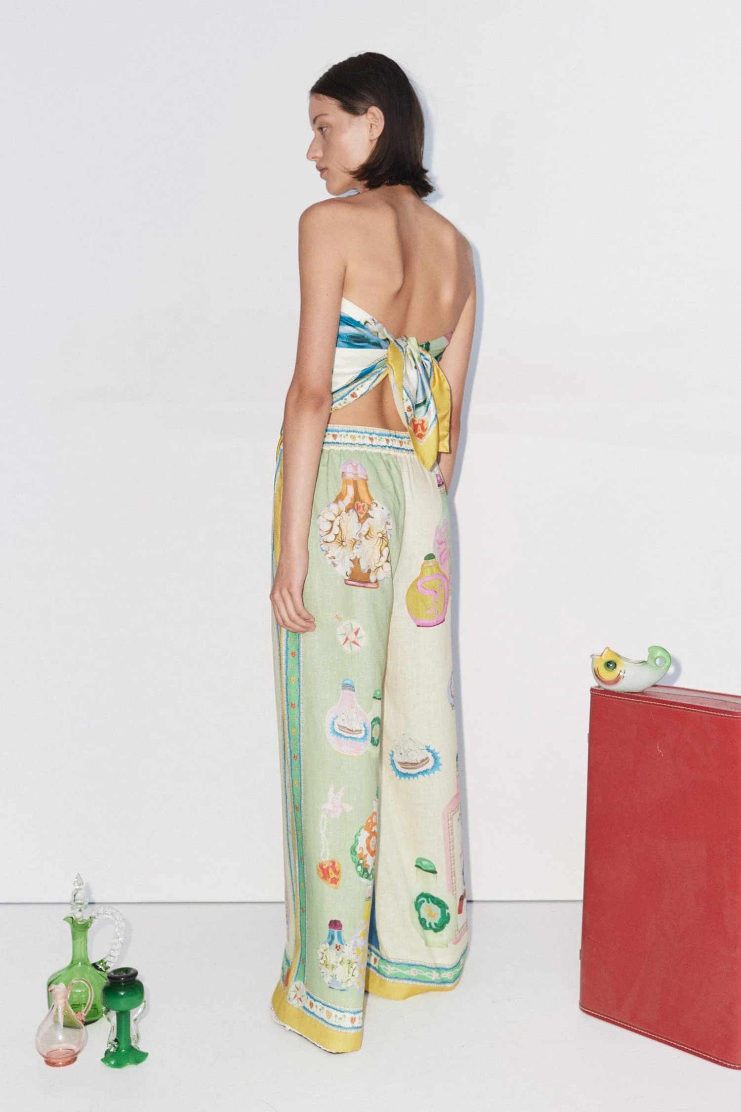 Alchemy Bottles Renk Bloklu Palazzo Pantolon