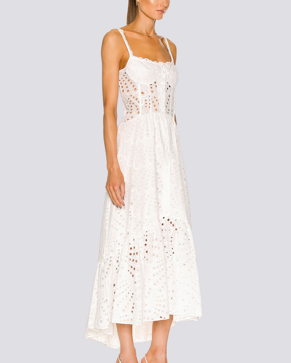 Cassandra Spaghetti Hollow Maxi Elbise