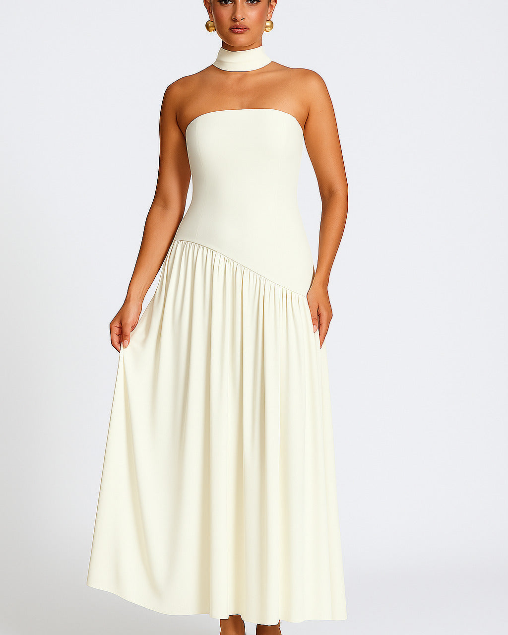 Maliyah Maxi Elbise - Fildişi