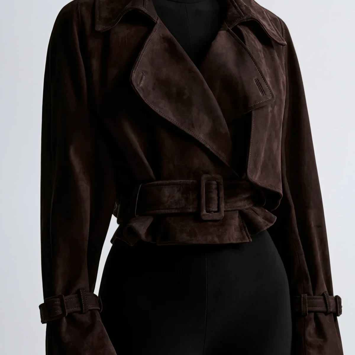 Chioma Yaka Tokalı Süet Ceket