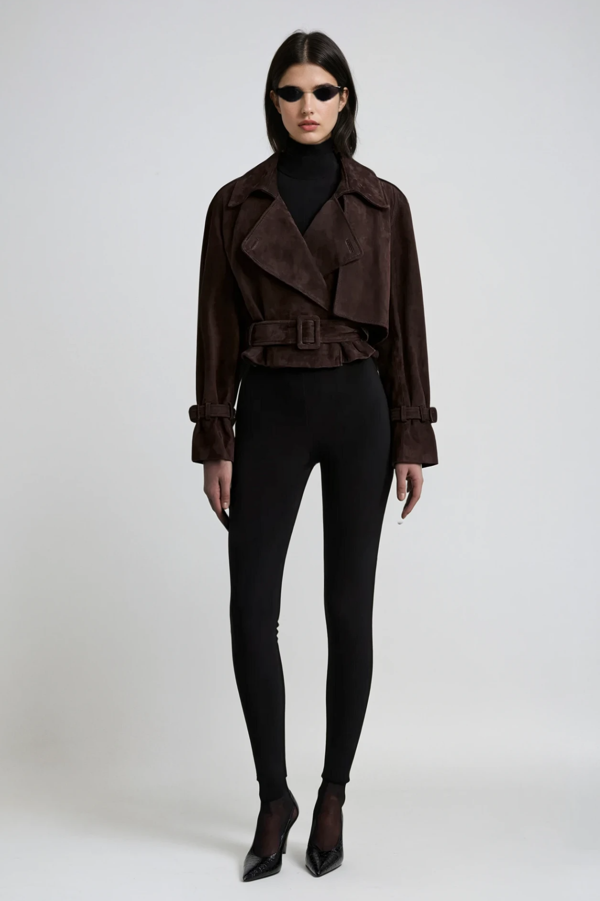 Chioma Yaka Tokalı Süet Ceket