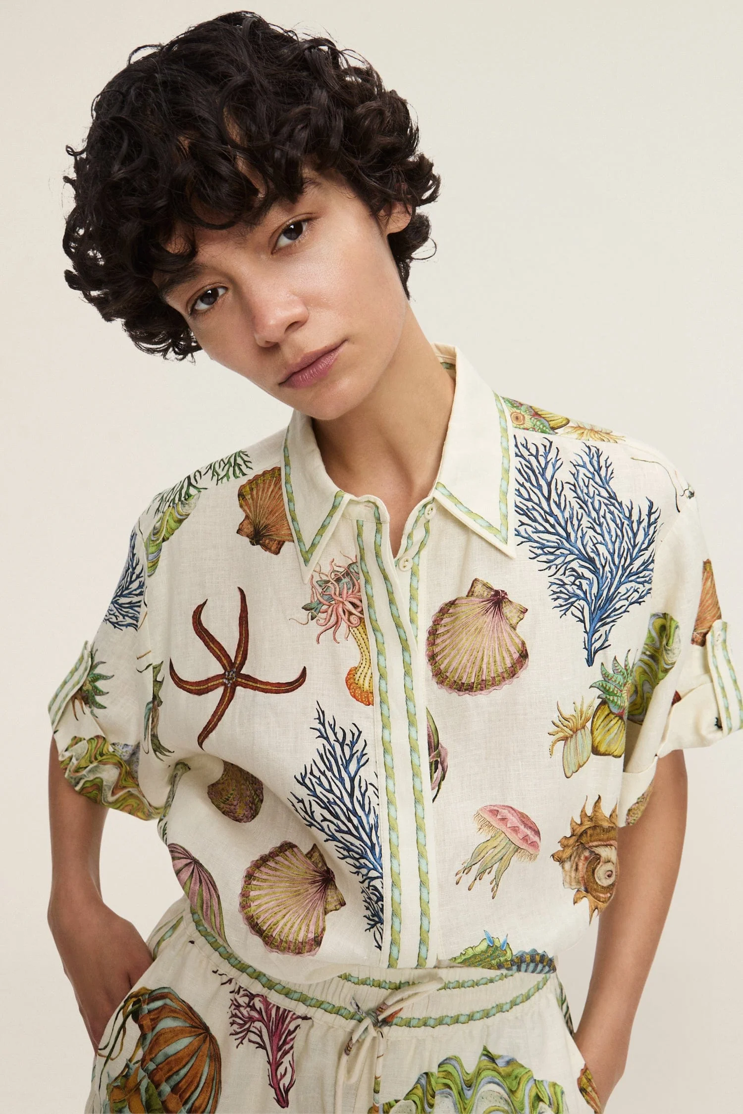 Ocean Garden Oversize Gömlek