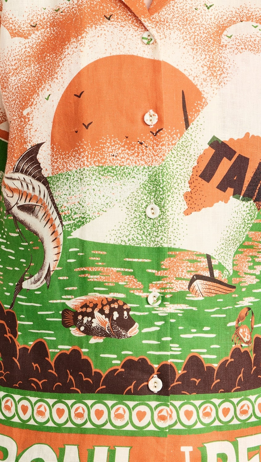 Tropik Günbatımı Gömlek & Şort Takımı