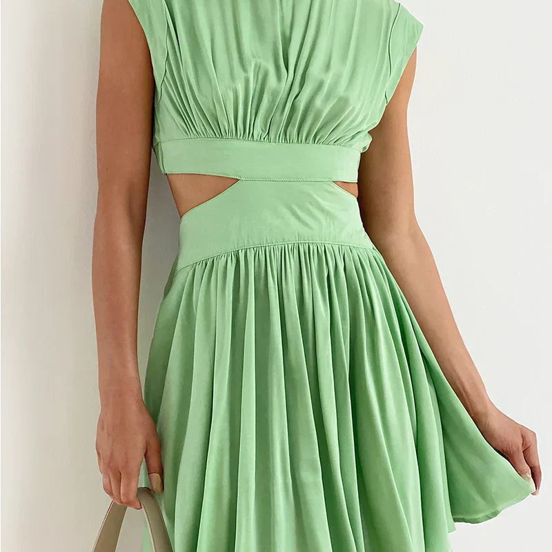 Beatrice Mini Elbise - Açık Yeşil