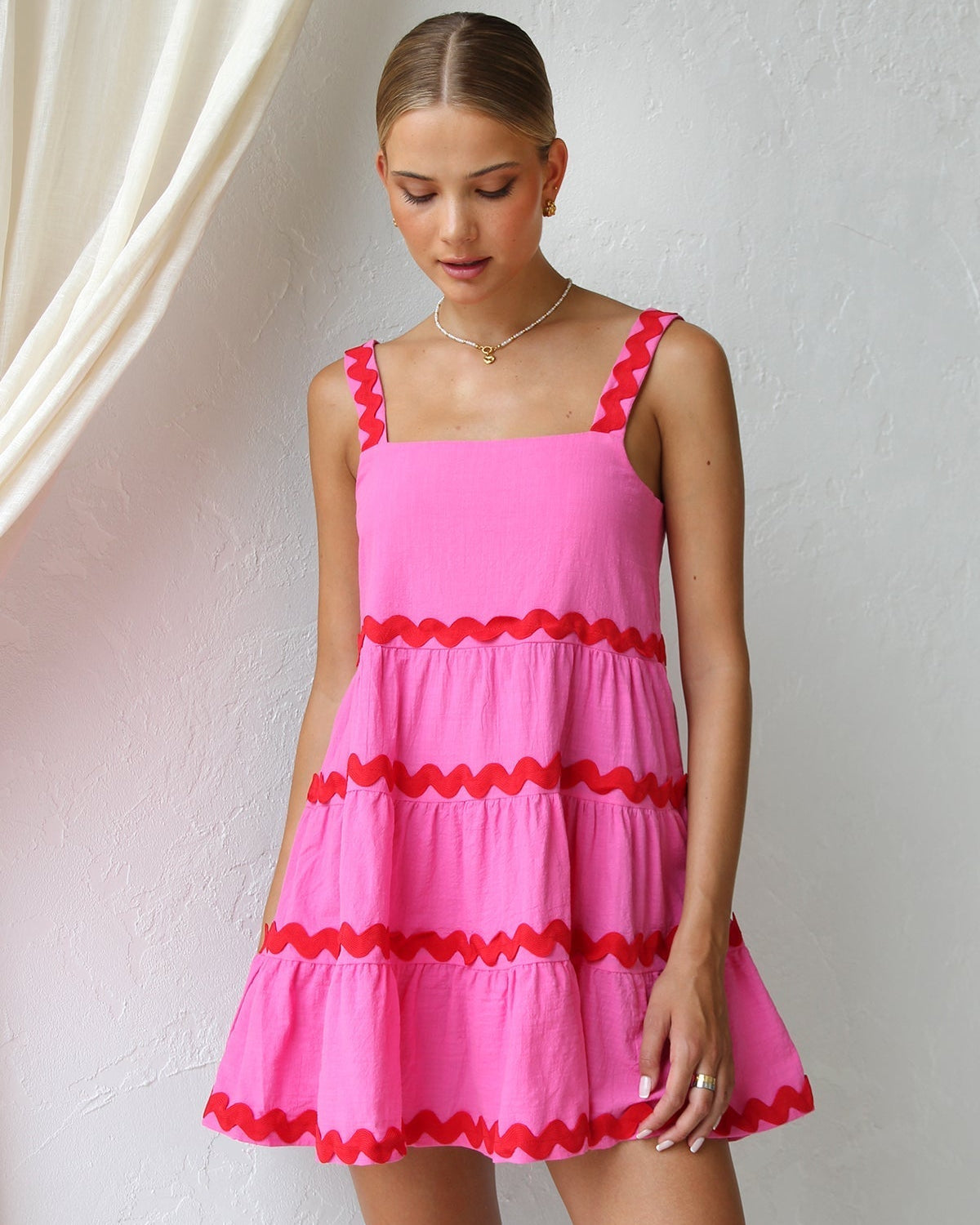 Inari Mini Elbise PEMBE