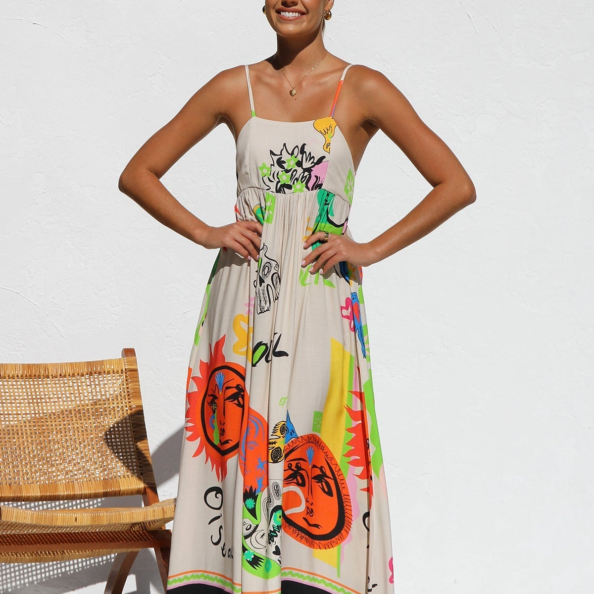 Dasha Elbise TURUNCU MULTİ