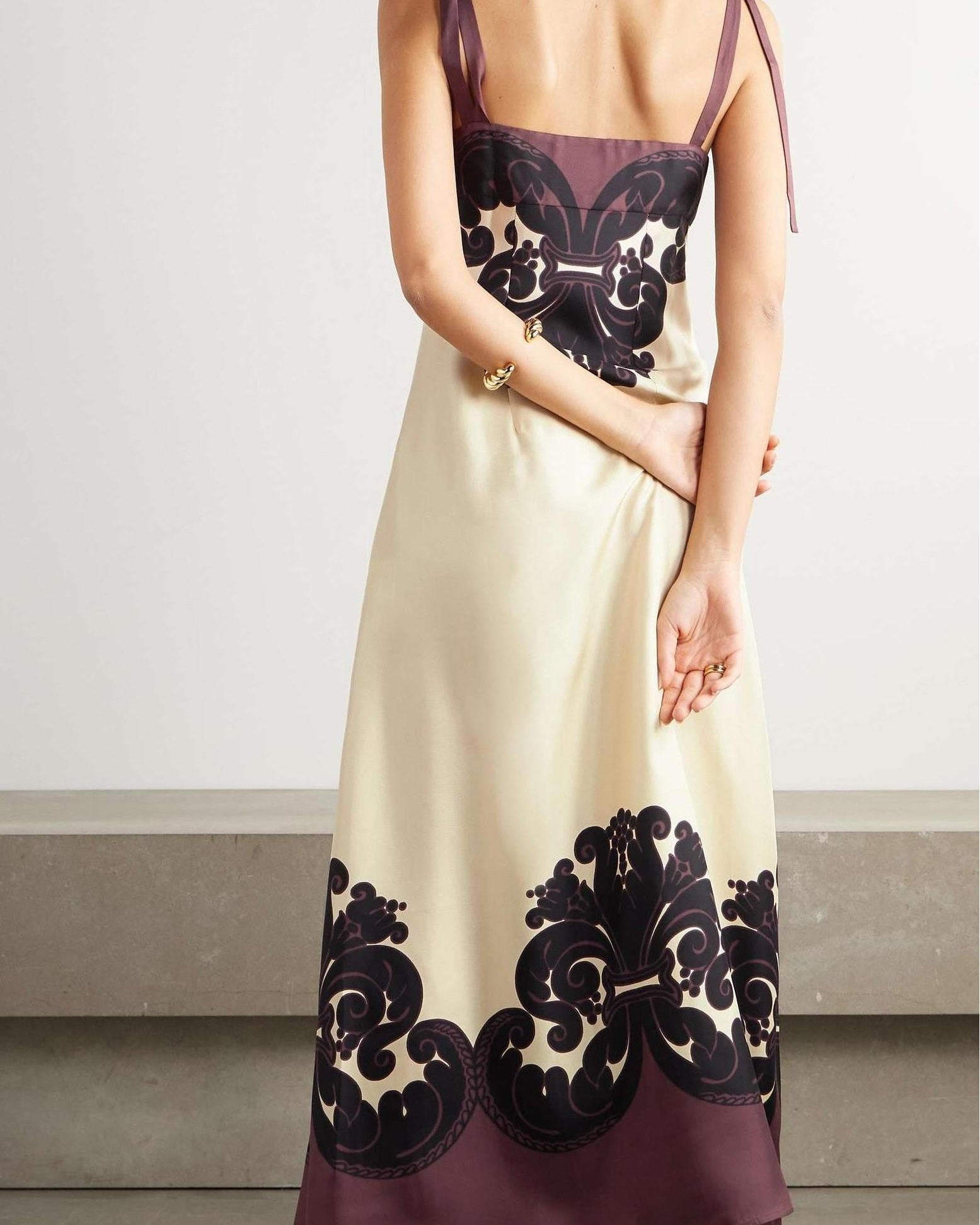 Favorita Baskılı Uzun Elbise