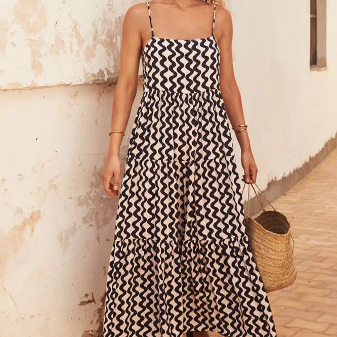Ric Rac Kare Yaka Maxi Elbise