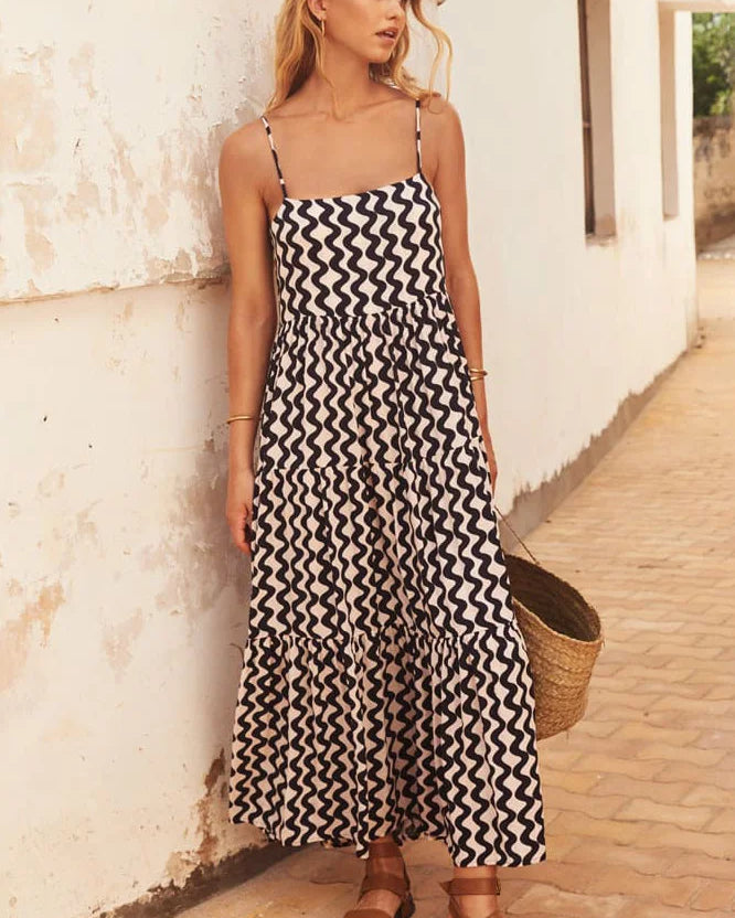 Ric Rac Kare Yaka Maxi Elbise