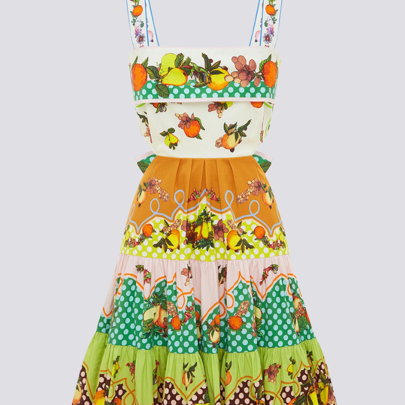 Marceline Kesikli Fiyonklu Mini Elbise