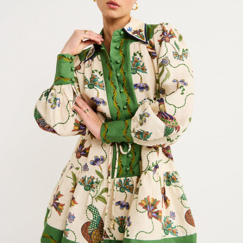 Mauricette Balon Kol Mini Elbise