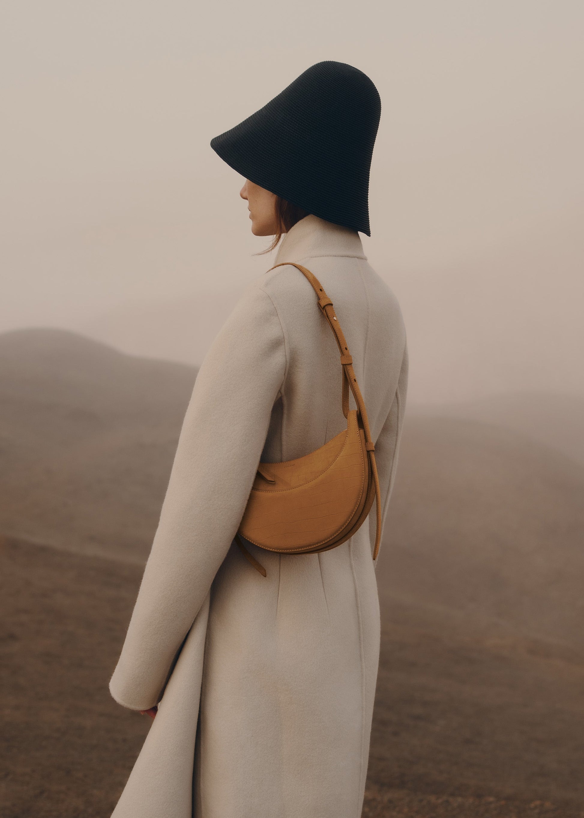 Avelin Omuz Çantası - Yılan derisi taba