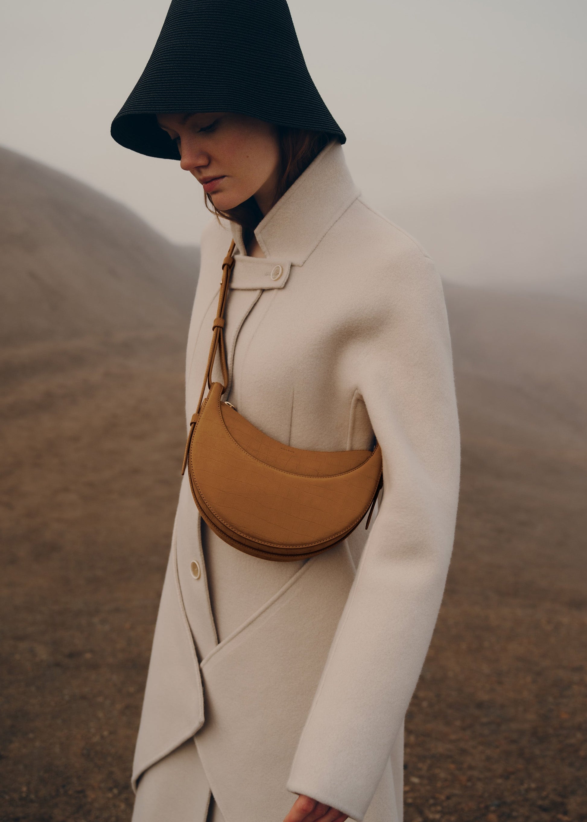 Avelin Omuz Çantası - Yılan derisi taba