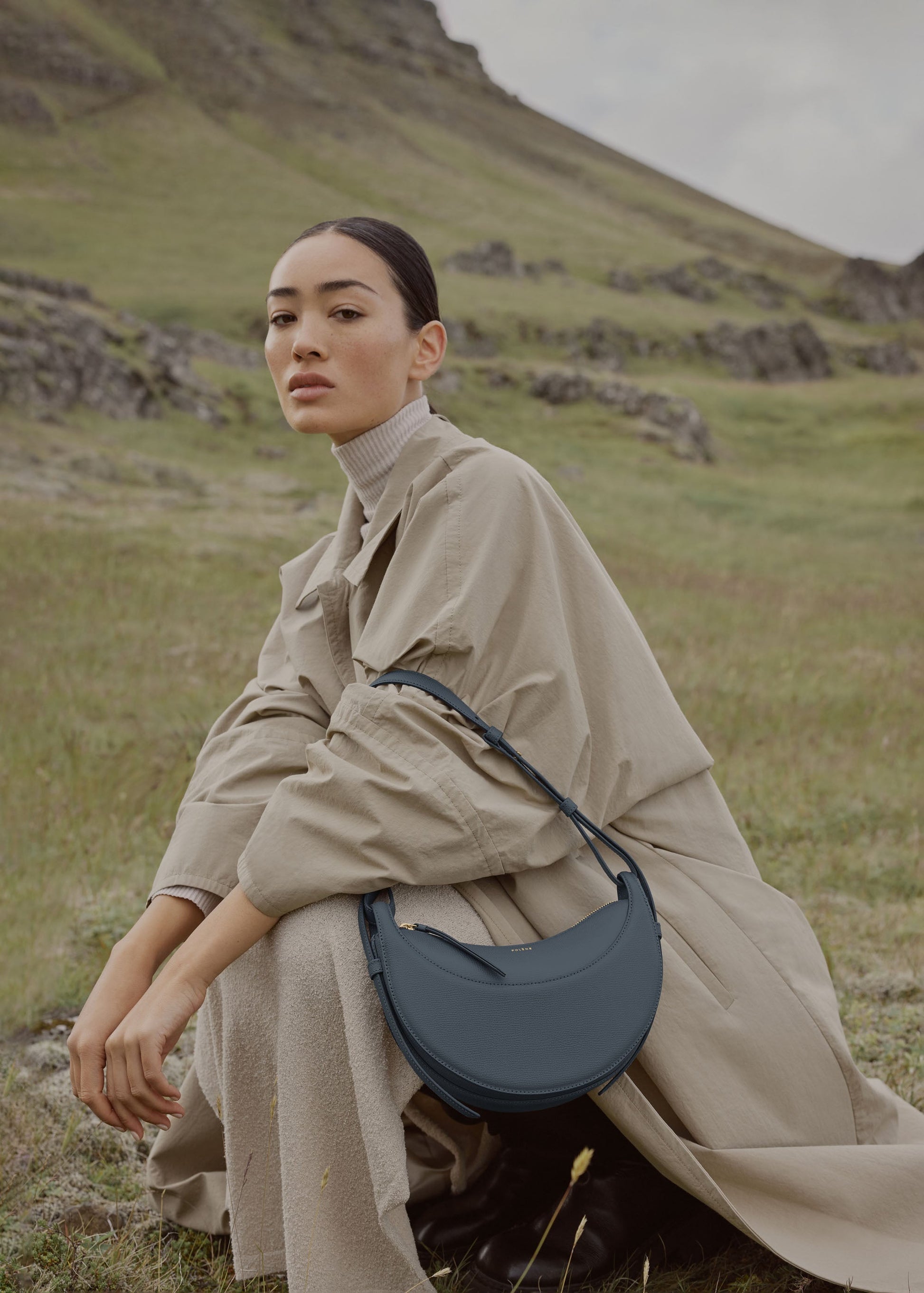 Avelin Omuz Çantası - Gece mavisi