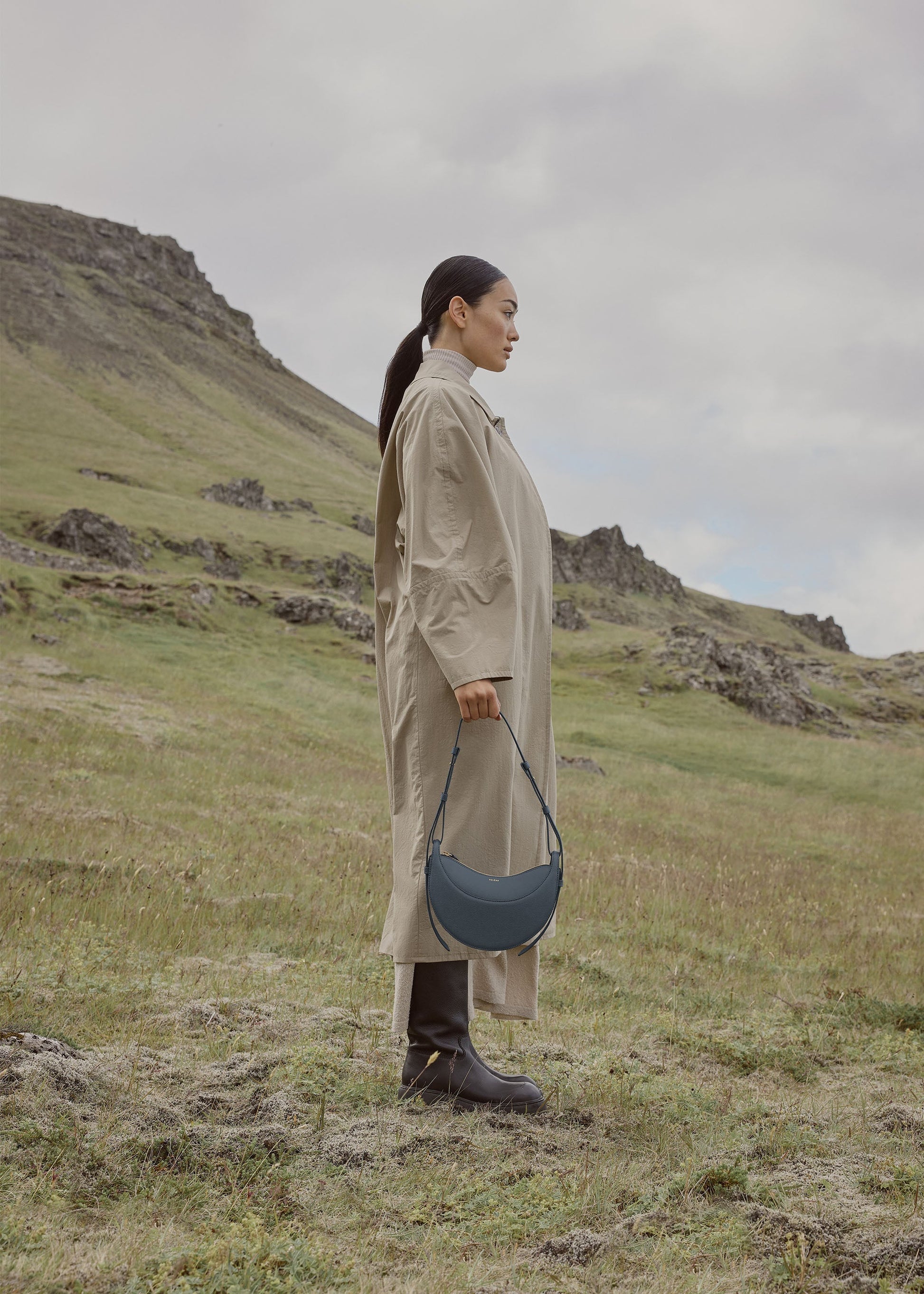 Avelin Omuz Çantası - Gece mavisi