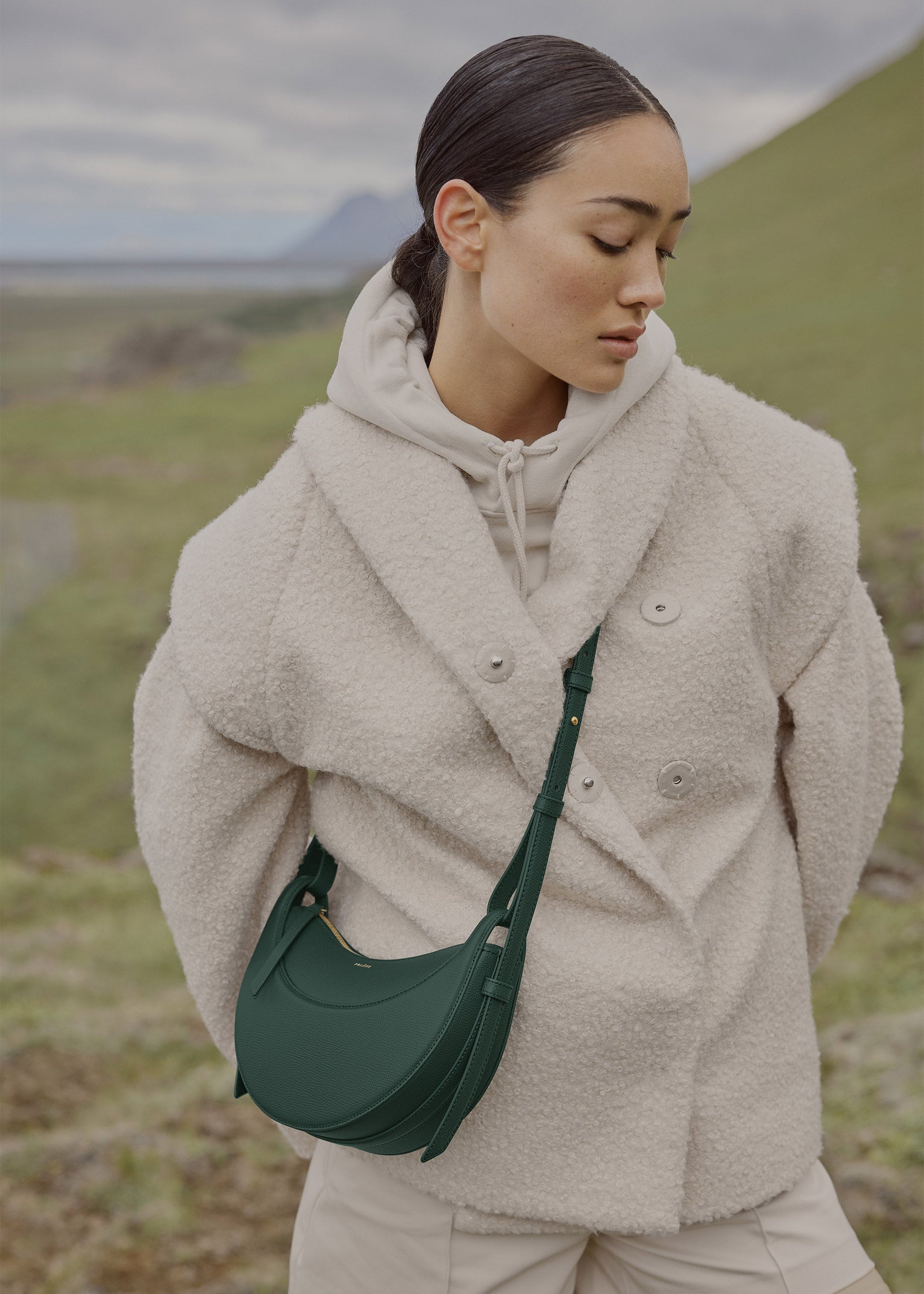 Avelin Omuz Çantası - Zümrüt yeşili