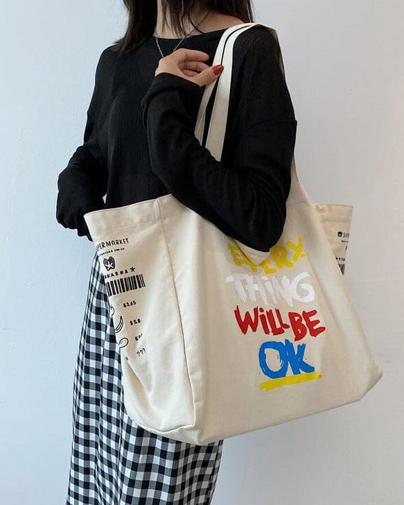 Büyük Kanvas Tote Çanta