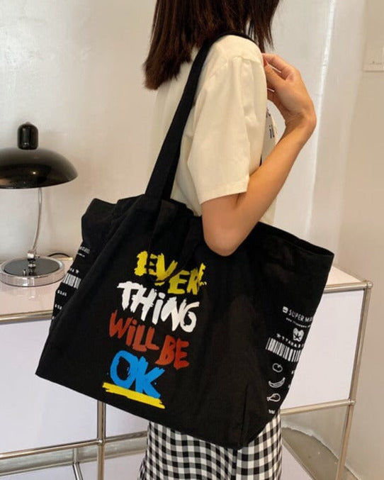 Büyük Kanvas Tote Çanta