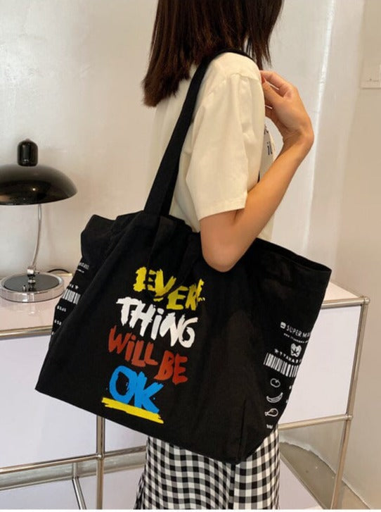 Büyük Kanvas Tote Çanta