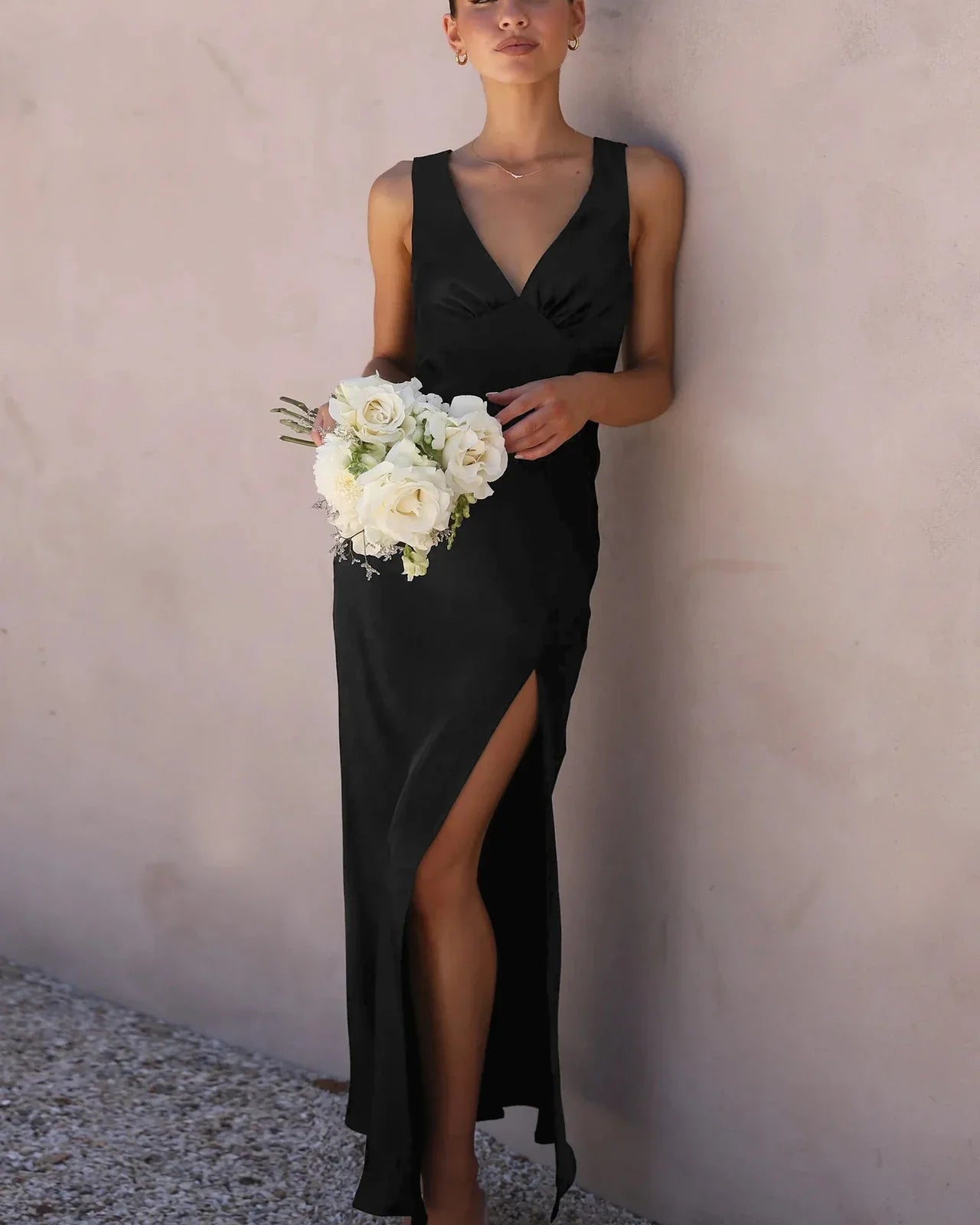 Ziah Uzun Elbise - Siyah