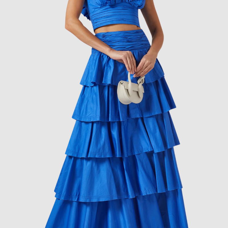 Ondine Katmanlı Volan Etek Takımı