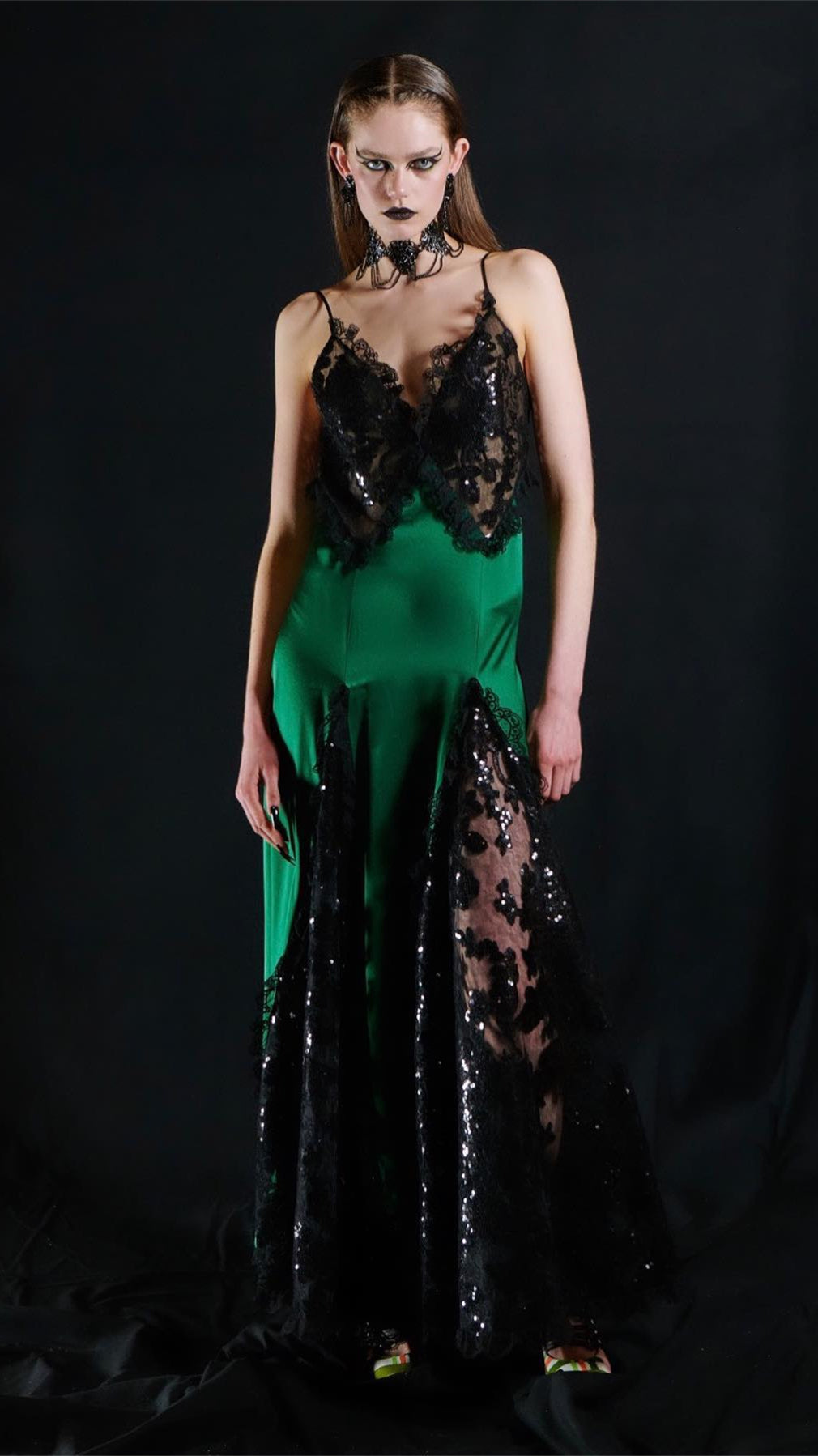 Susanna V Yaka Payet İşlemeli Maxi Elbise