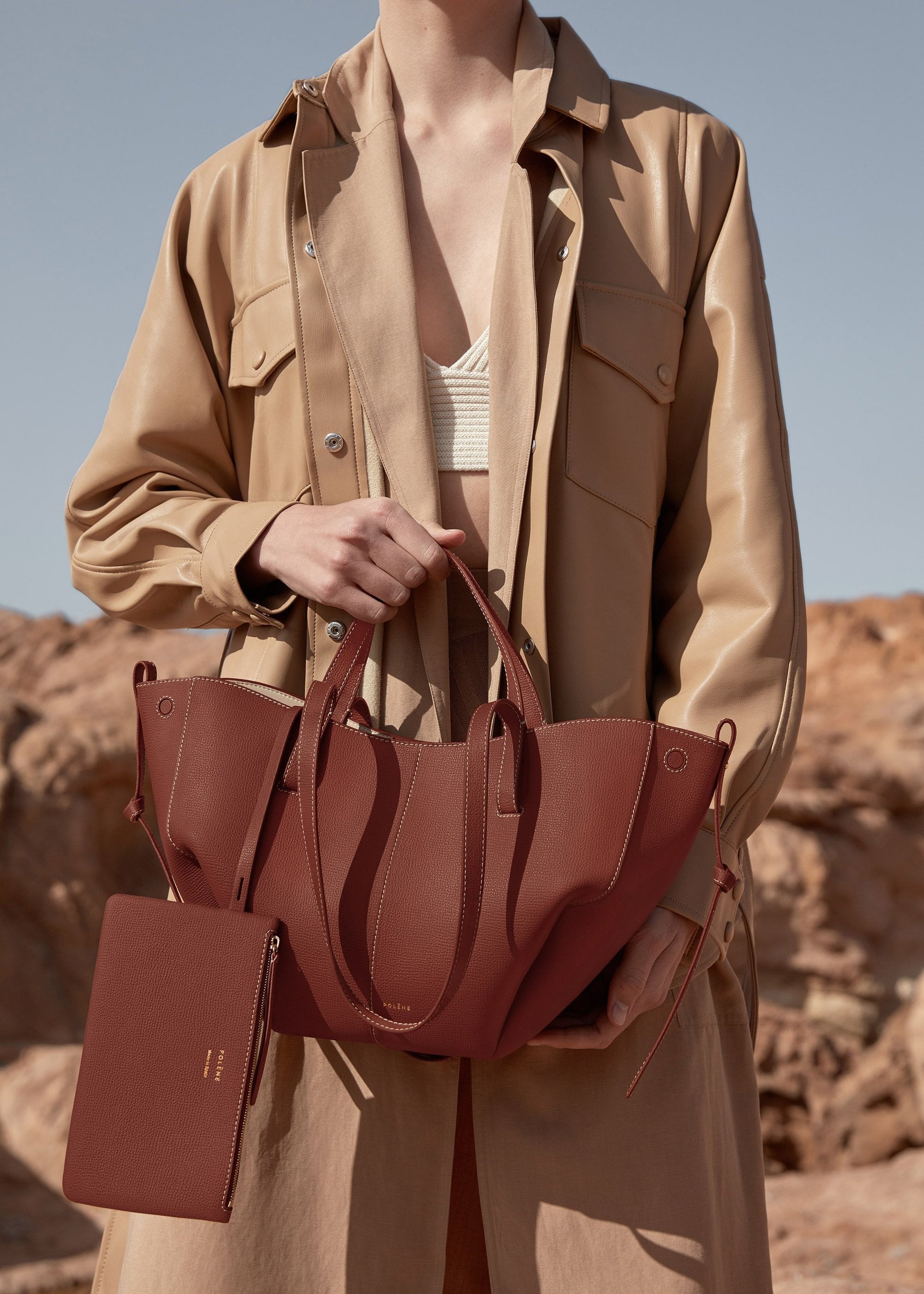 Cirelle Small Tote Çanta - Taba