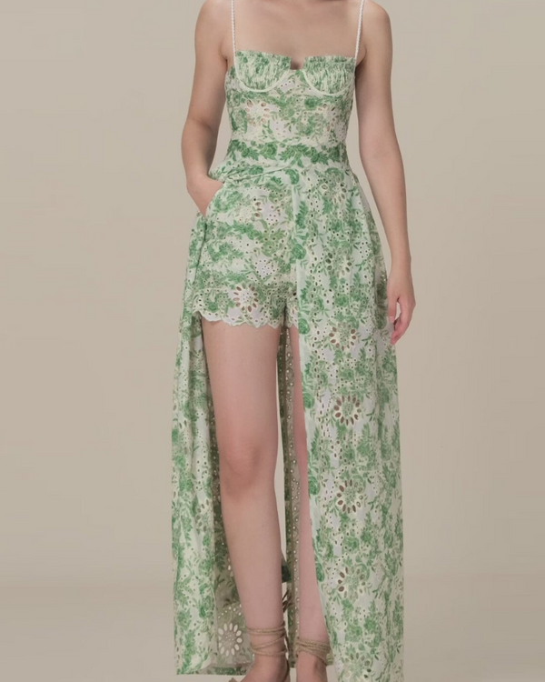 Ursule Spaghetti Çiçekli Etek Takımı