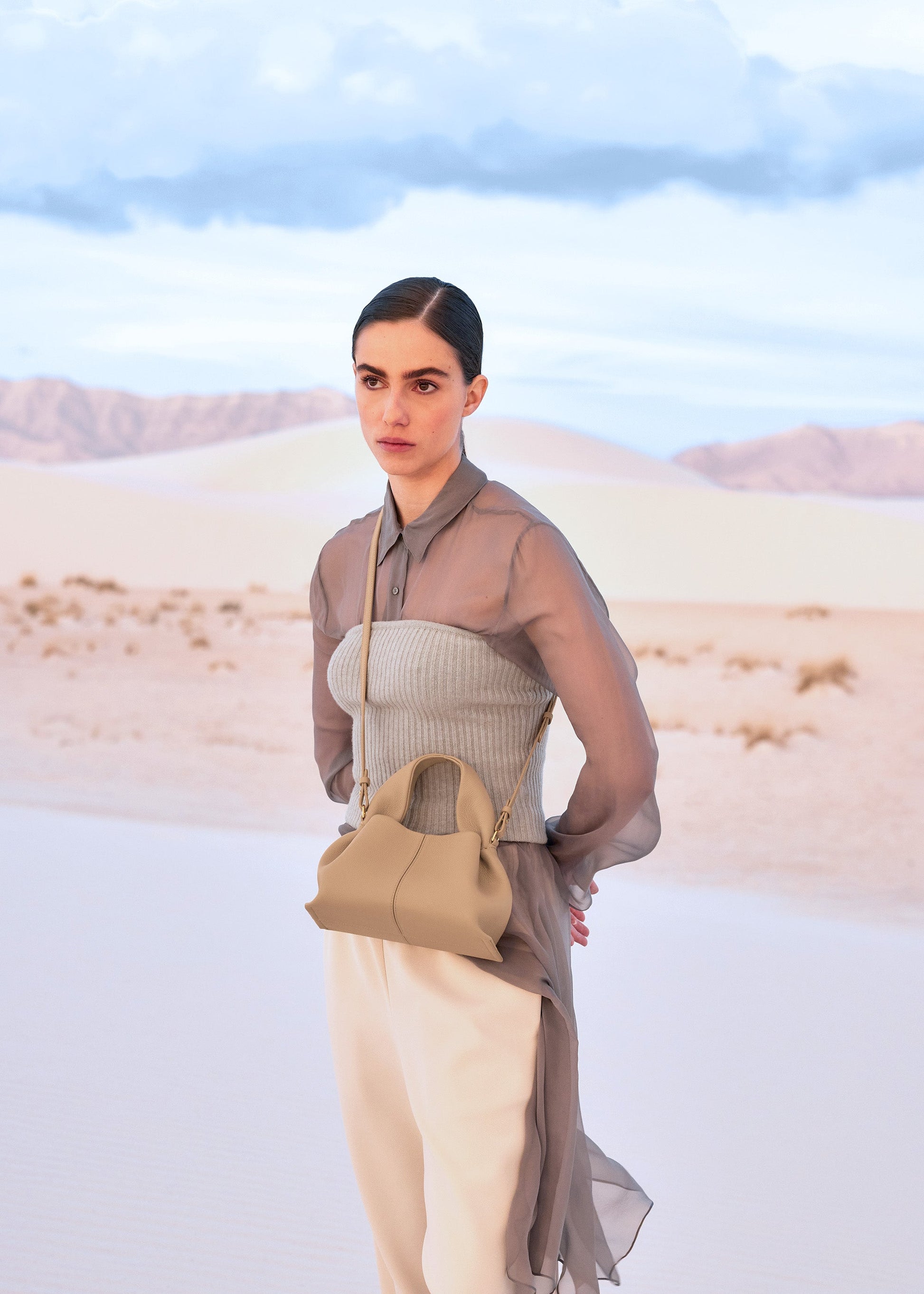 Minoa Small El Çantası - Kum beji