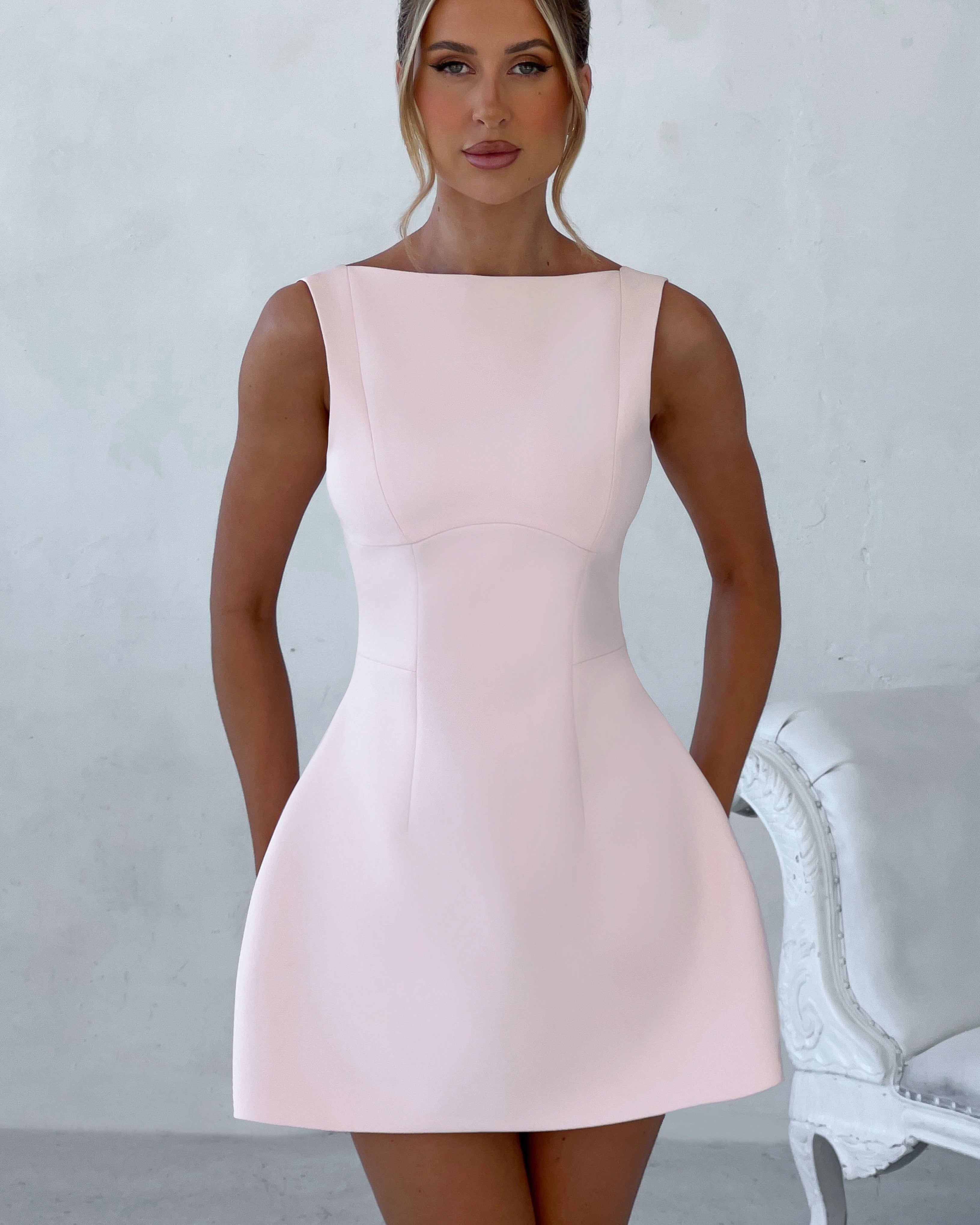 Alana Mini Elbise – Blush