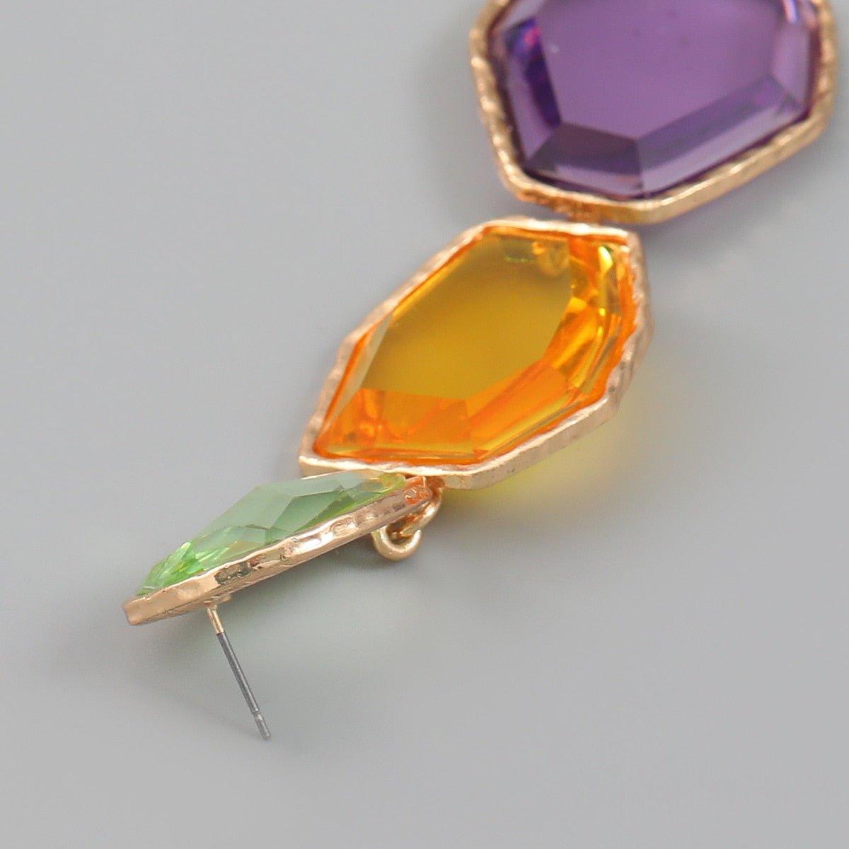 Renkli Taşlı Küpe