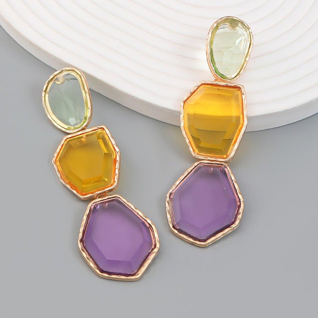 Renkli Taşlı Küpe