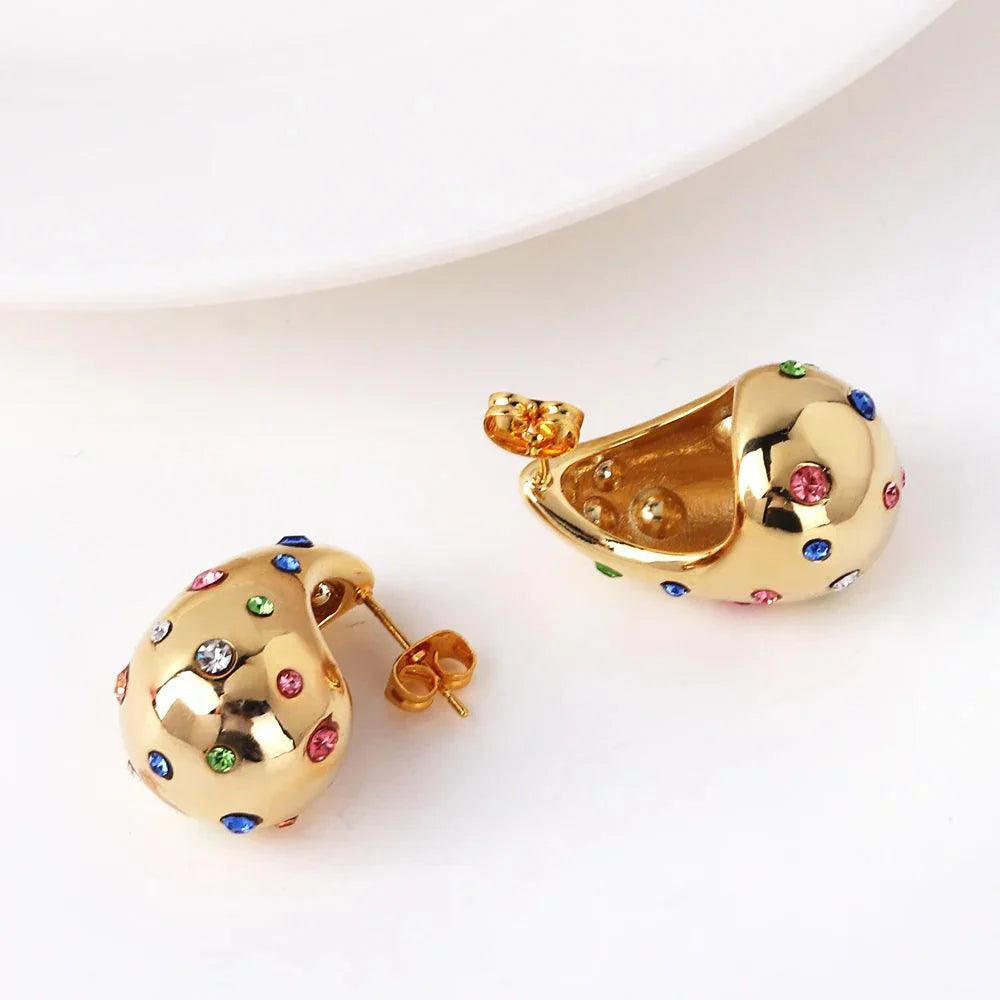 Çok Renkli Damla Küpe