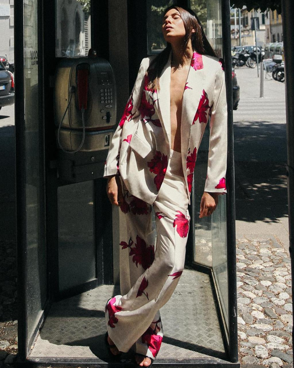 Nelly Baskılı Çiçekli Blazer Takımı