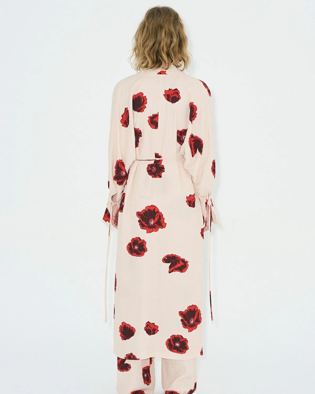 Crimson Bloom Kimono Set