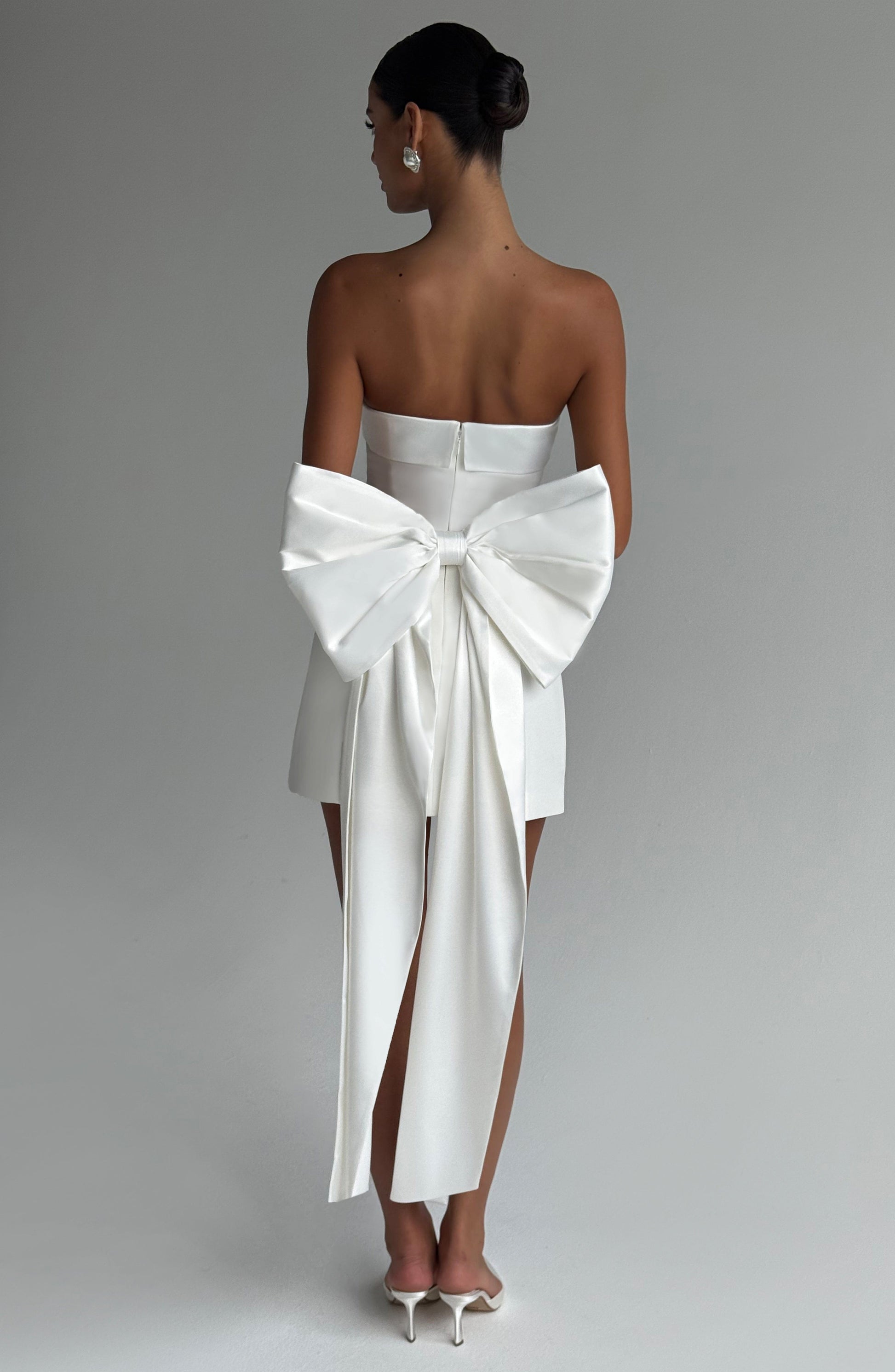 Barbara Fiyonk Detaylı Straplez Mini Elbise