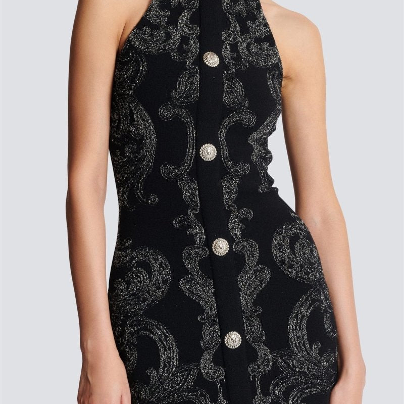 Belinda Paisley Baskılı Örme Mini Elbise