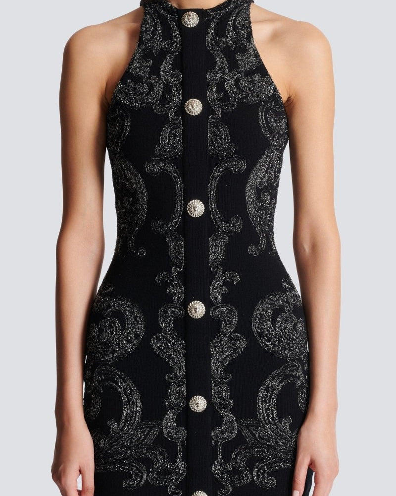 Belinda Paisley Baskılı Örme Mini Elbise