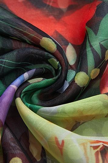 Bridget Baskılı Boyundan Bağlı Uzun Elbise