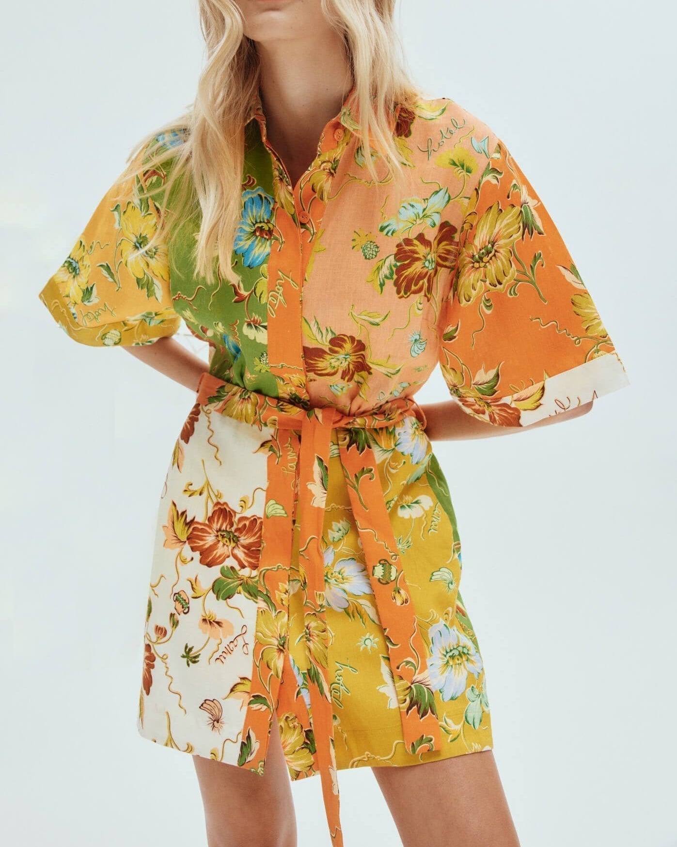 Çiçek Dansı Mini Elbise